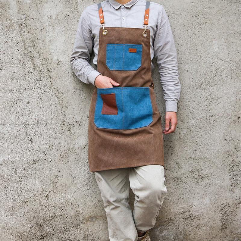 Canvas Barista Apron with Custom Logo - Trendha