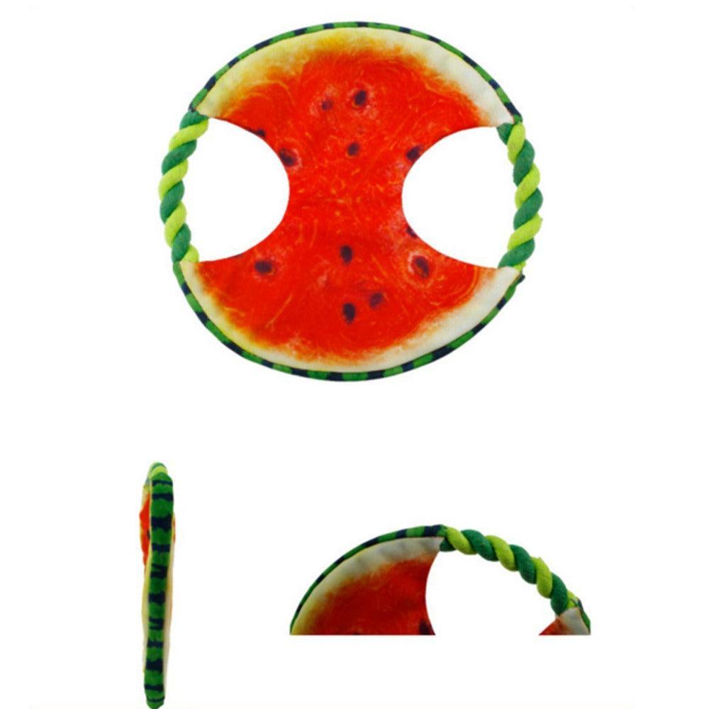 Canvas Watermelon Dog Frisbee Toy - Trendha
