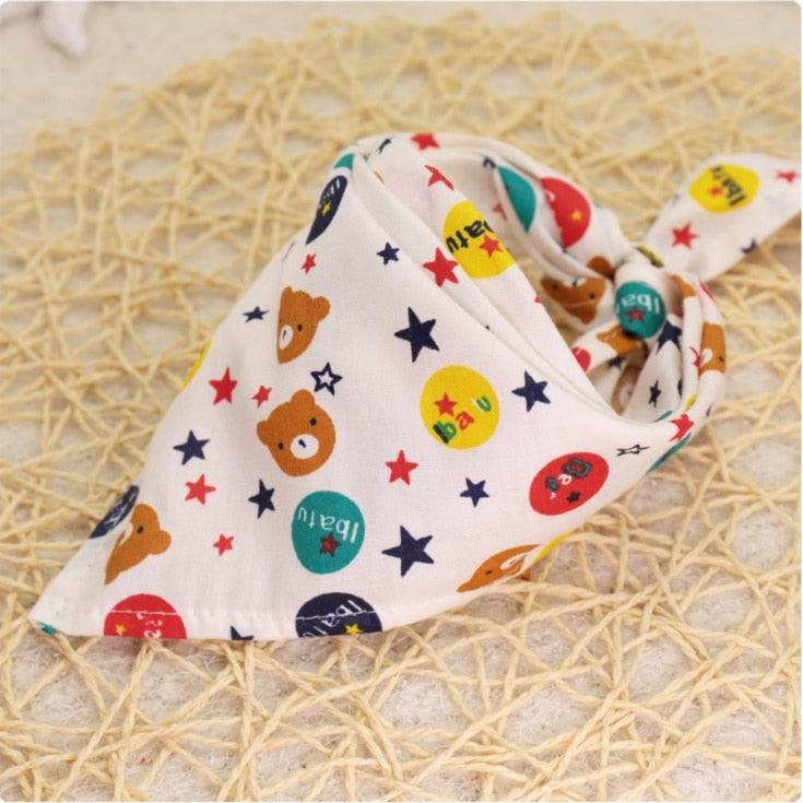 Cartoon Patterned Triangular Dog Scarf - Trendha