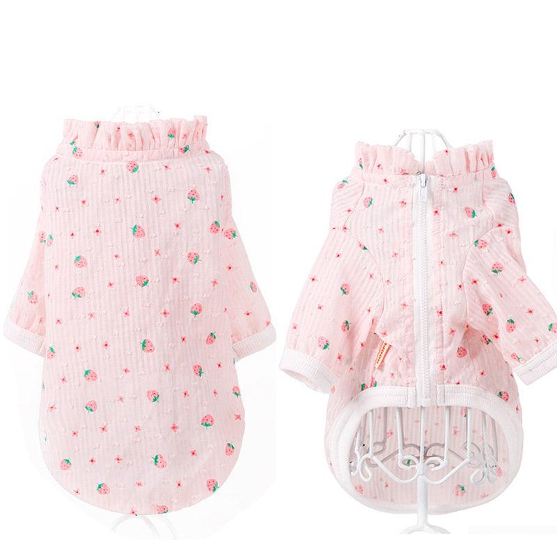 Cat Pink Strawberry Sunscreen Clothes - Trendha