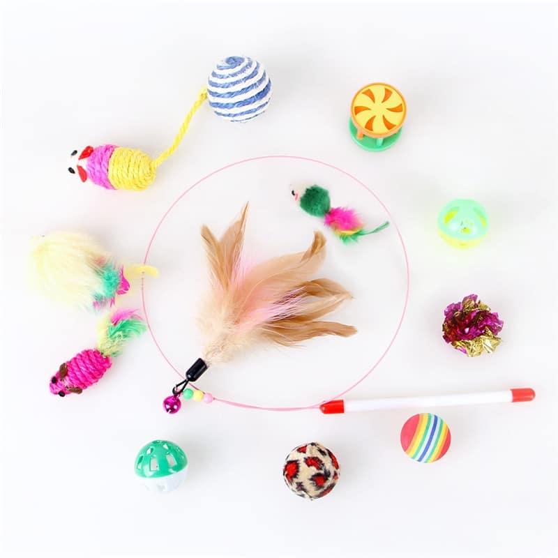 Cat Teaser Toy 12 Pcs Set - Trendha