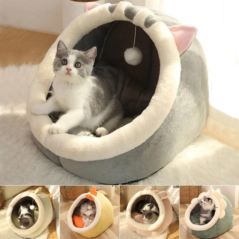 Cats Warm Basket Bed - Trendha