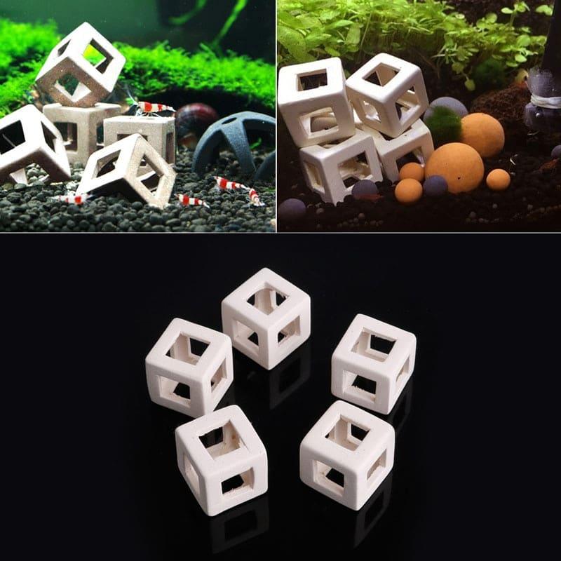 Ceramic Cube Aquarium Decor - Trendha