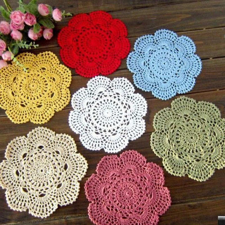 Classic Round Crochet Placemat - Trendha