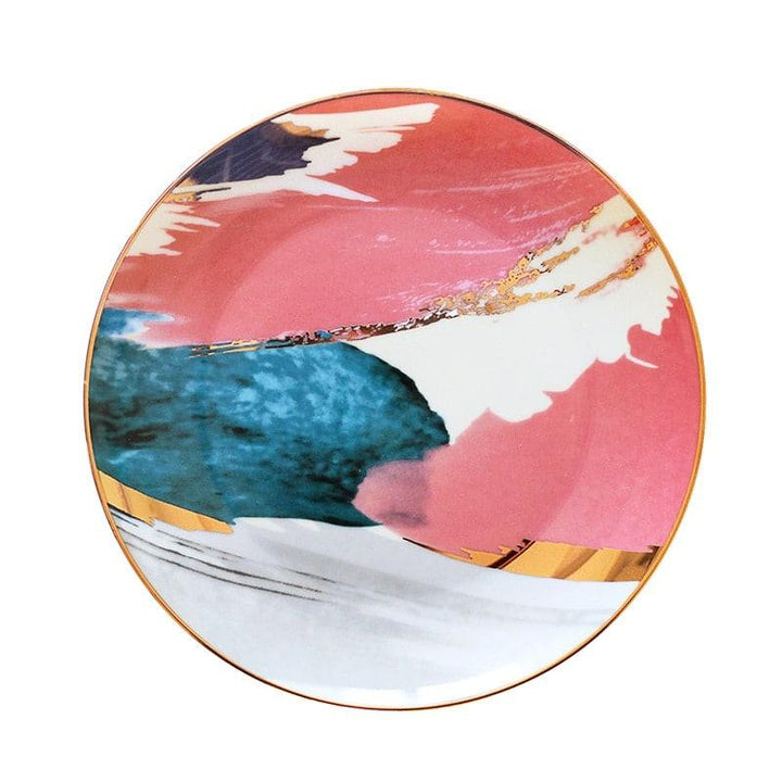 Color Bloock Ceramic Plate - Trendha