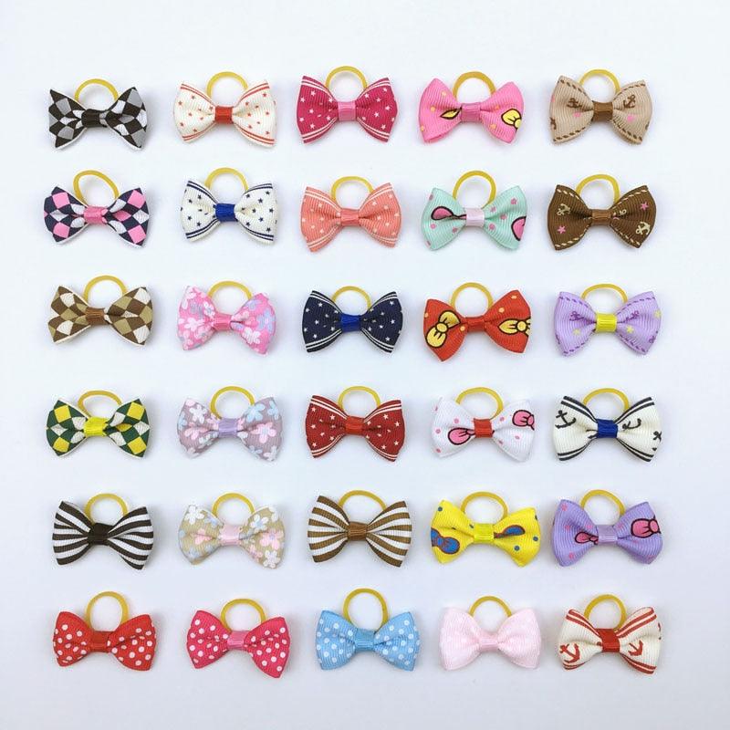 Colorful Pet Hair Bows Set - Trendha