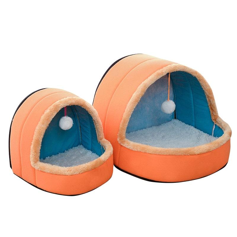 Colorful Plush Pet Bed & House - Trendha