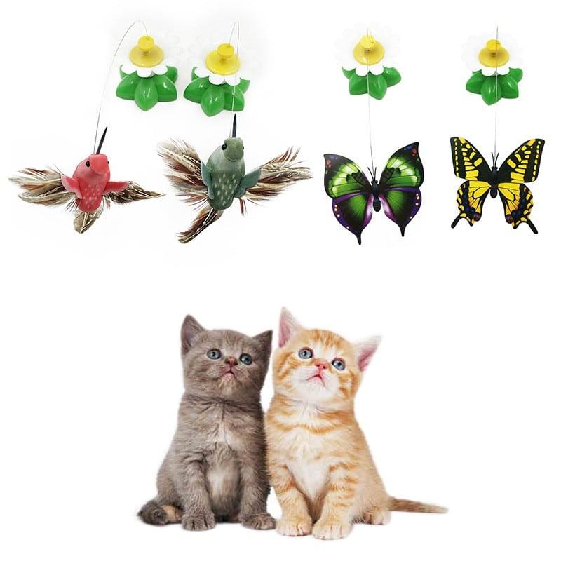 Colorful Rotating Butterfly Cat Toy - Trendha