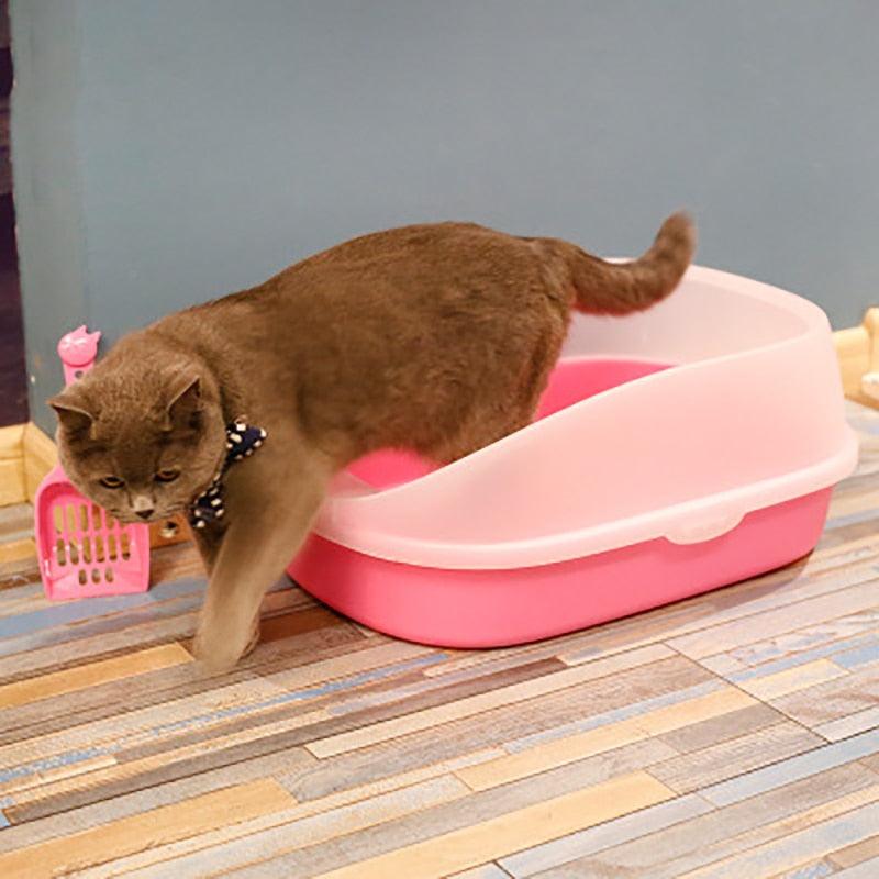 Colorful Semi-Enclosed Cat Toilet - Trendha