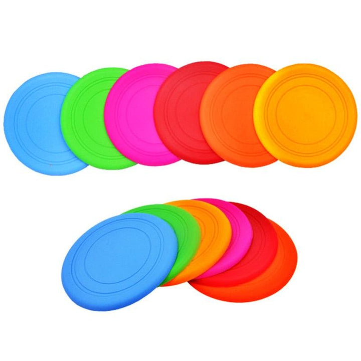 Colorful Silicone Flying Disk Dog Toy - Trendha
