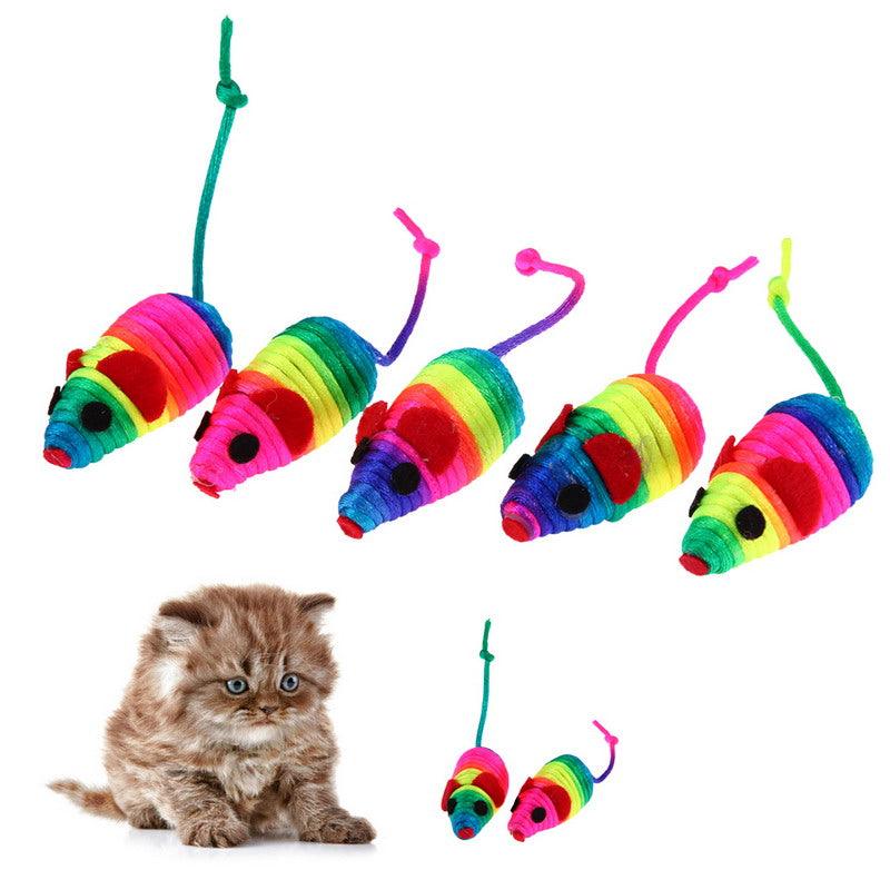 Colorful Toy Mouse Set (5 pcs) - Trendha