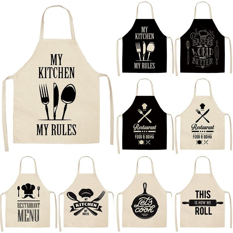 Cotton and Linen Apron - Trendha