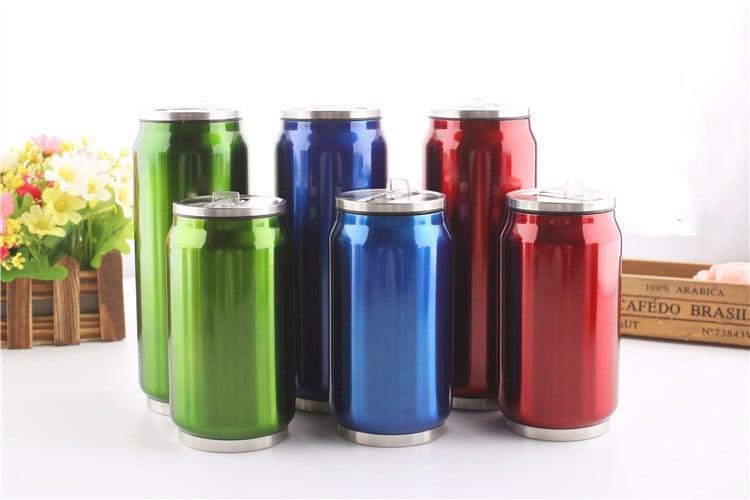 Creative Colorful Vacuum Bottle Stainless Steel Thermal Can