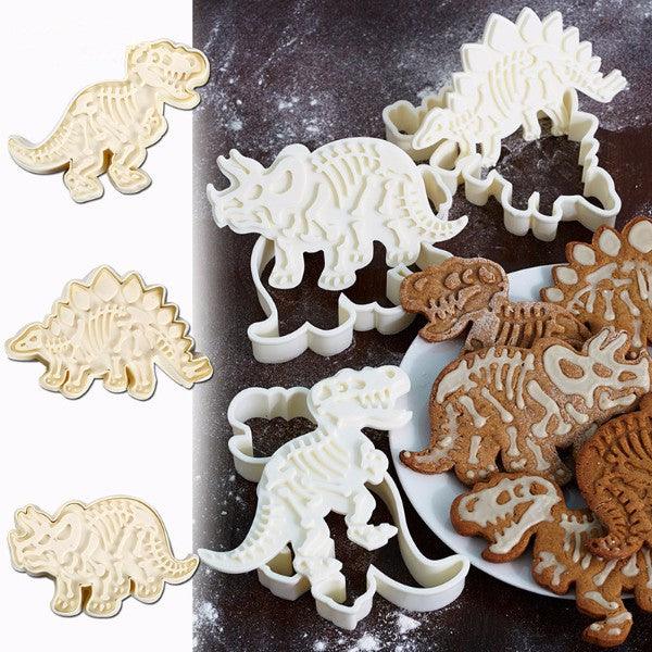 Creative Dinosaur Shaped Eco-Friendly Plastic Cookie Cutters Set - Trendha