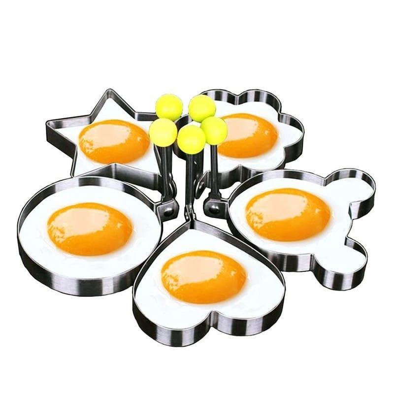 Cute Easy-to-Use Eco-Friendly Stainless Steel Fried Egg Molds Set - Trendha