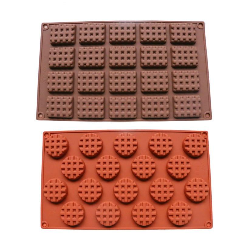 Cute Grid Shaped Eco-Friendly Silicone Chocolate Molds Set - Trendha