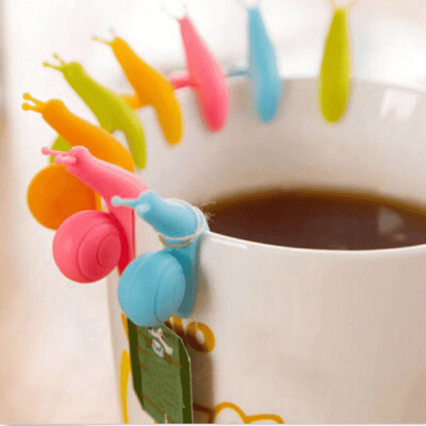 Cute Snail Shaped Eco-Friendly Silicone Tea Bag Holders Set - Trendha
