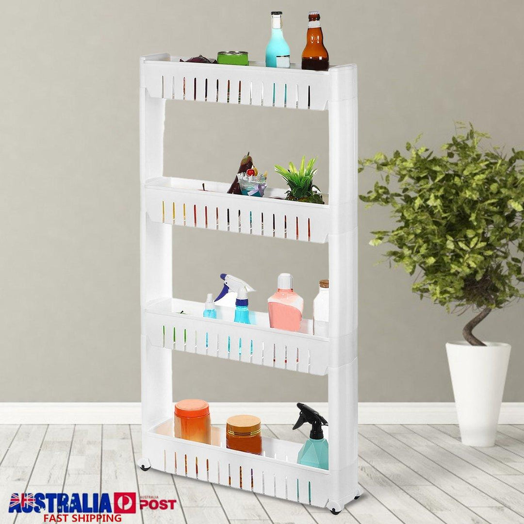 3/4 Layers Multi-function Rack Shelf Portable Cart Storage for Kitchen Bathroom Arrangement - Trendha
