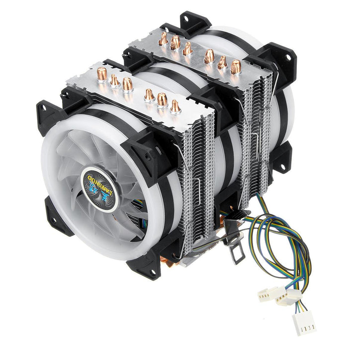 CPU Cooler 6 Heatpipe 4 Pin RGB Cooling Fan For Intel 775/1150/1151/1155/1156/1366 AMD - Trendha