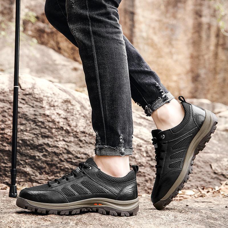 Breathable Casual Leather Shoes Men's Comfortable Sports - Trendha
