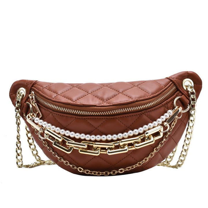 Fashion Chain One Shoulder Messenger Chest Bag - Trendha