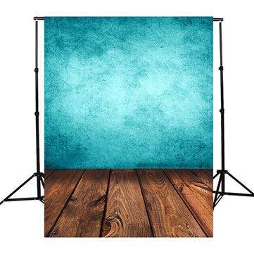 3x5FT Blue Board Wood Photography Background Backdrop Studio Photo Prop - Trendha