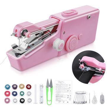 Handheld Sewing Machine Mini Cordless Portable Electric Sewing Stitch Tools for Fabric Kids Pet Clothes - Trendha