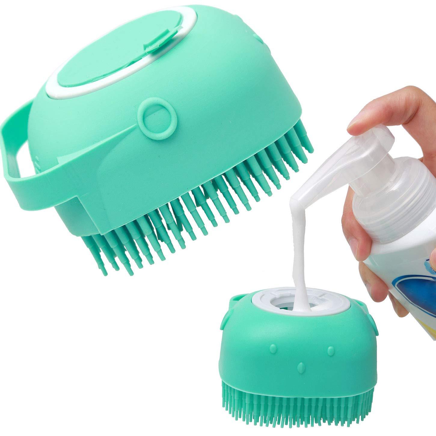 Dog Bath Massage Brush with Shampoo Dispenser - Trendha