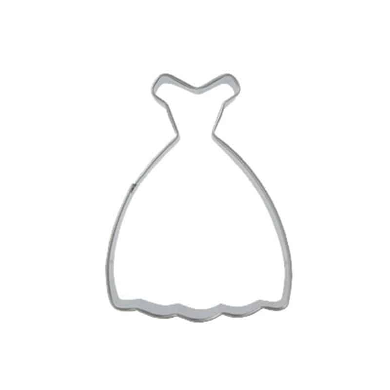 Dress Shaped Cookie Cutter in Silver - Trendha