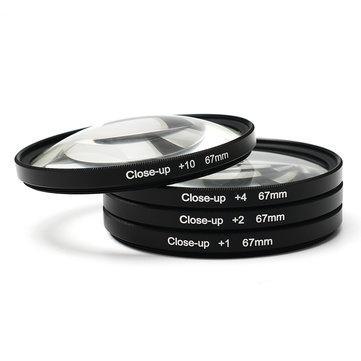 67mm Close-Up Macro Lens Filters Kit +1 +2 +4 +10 for DC DV SLR DSLR Camera Optical Glass - Trendha