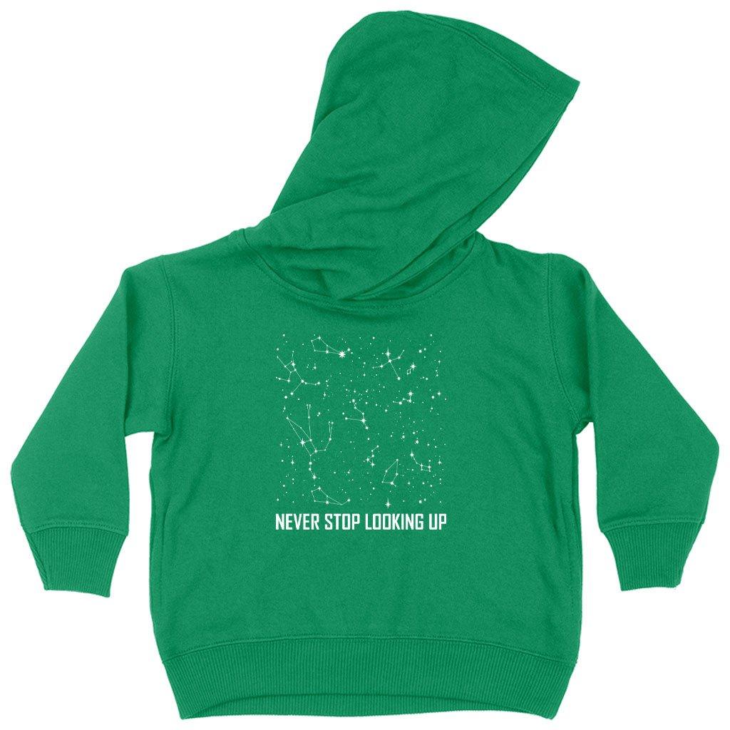 Toddler Never Stop Looking Up Hoodie - Constellation Hoodie - Stars Hoodie