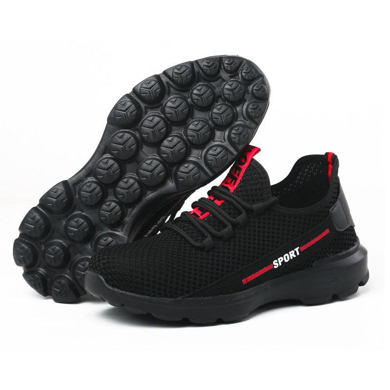 Breathable, Anti-smash And Anti-puncture Lightweight Fly-woven Safety Shoes - Trendha