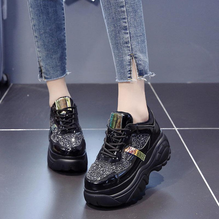 Student Patent Leather Fashion Sneakers Trend - Trendha