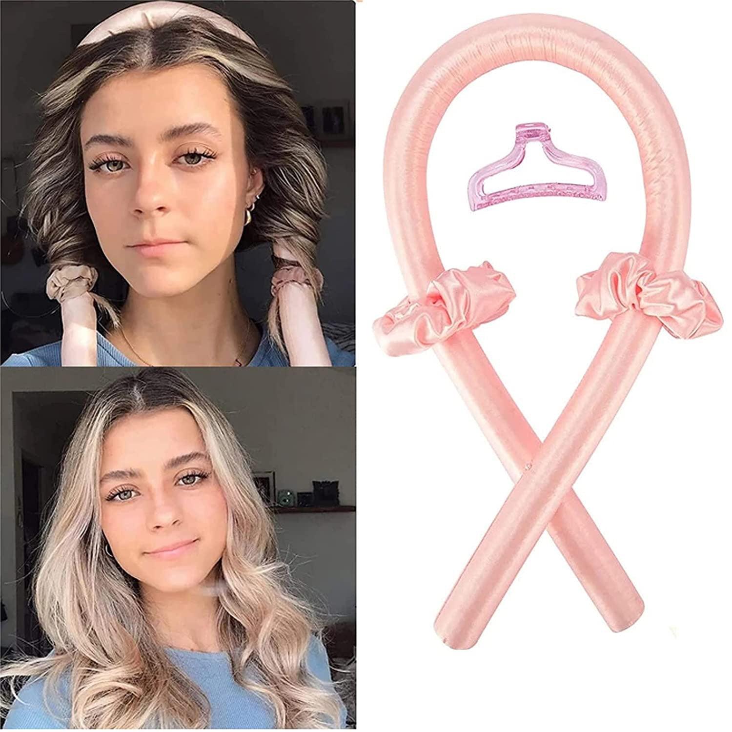 Heatless Curling Rod Curls Silk Ribbon Curlers Sleeping Soft Headband Wave - Trendha