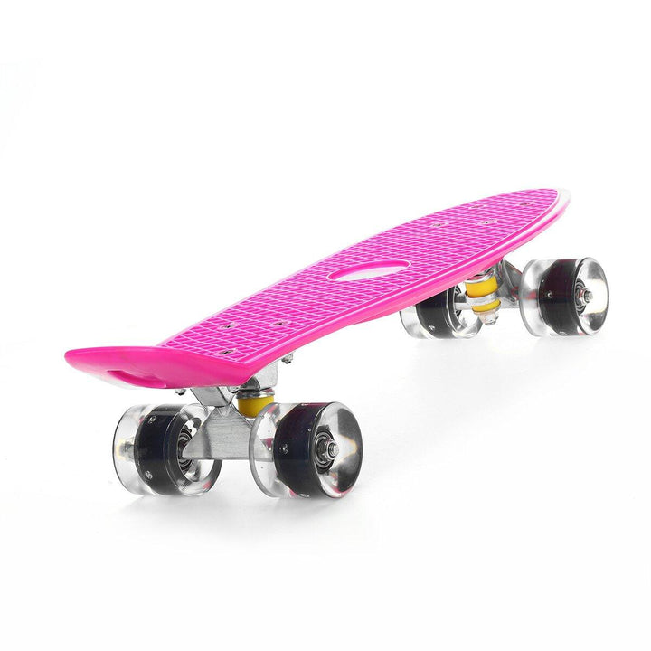 22inch Unisex Children Adults Skateboards Colorful LED Light PU Wheels Beginner Skateboarding Kids Skateboard for Girl Boys Youths - Trendha