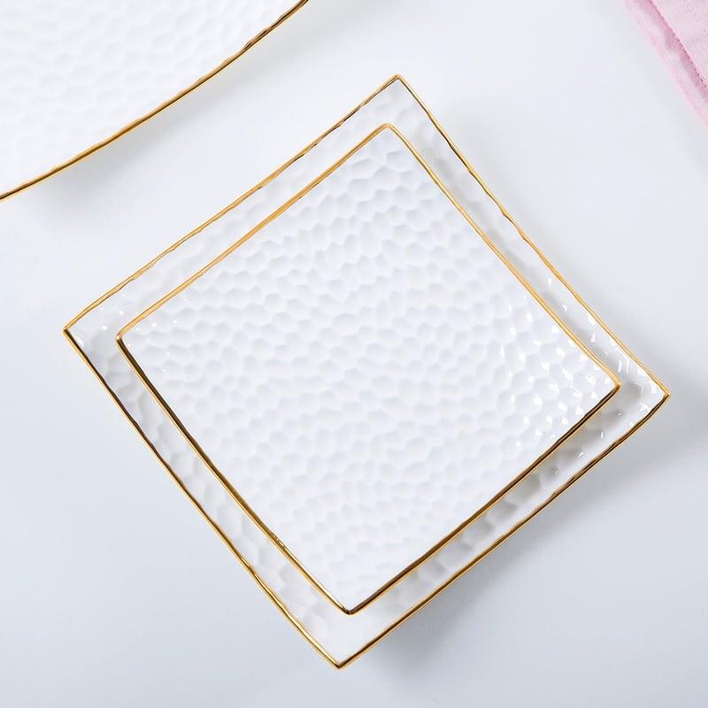 Embossed Ceramic Plate - Trendha