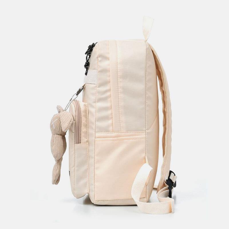 Women Large Capacity Waterproof Cartoon Ornament School Backpack - Trendha