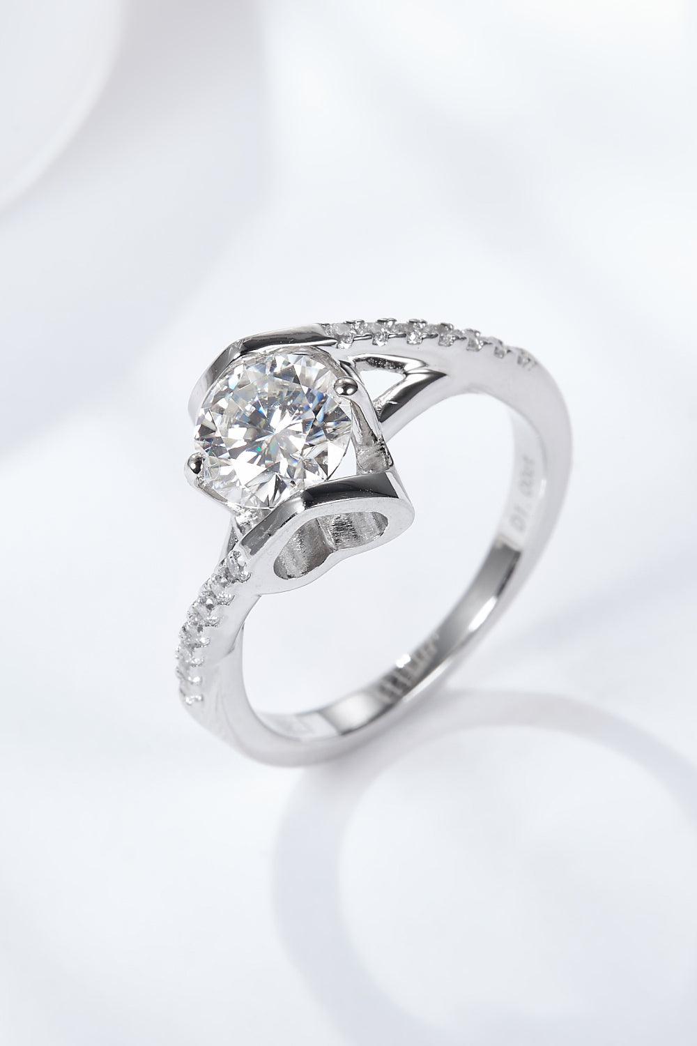 Limitless Love Platinum-Plated Moissanite Ring - Trendha
