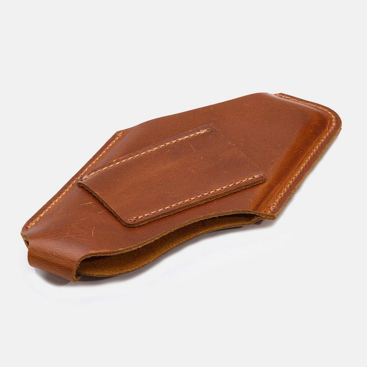Men Genuine Leather 4.7inch~6.5 inch Phone Bag Waist Bag Easy Carry EDC Bag For Outdoor - Trendha