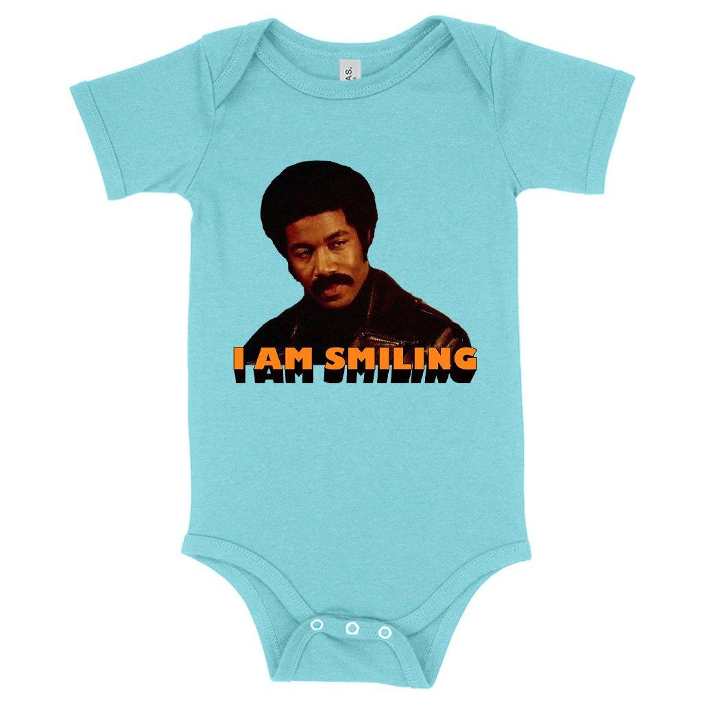 Baby I Am Smiling Onesie - Black Dynamite Funny Onesie - Trendha