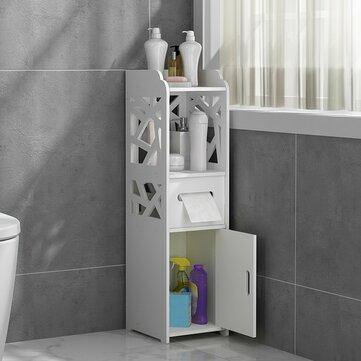 22x24x80cm Bathroom Floor Standing Storage Cabinet Washbasin Shower Corner Shelf - Trendha
