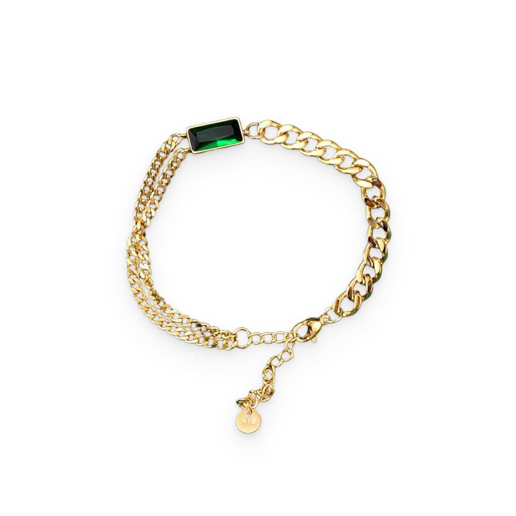 Emerald Charm Bracelet - Trendha
