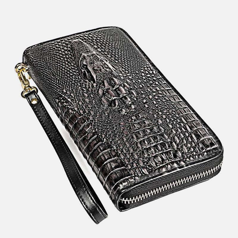 Men Genuine Leather RFID Blocking Wallet Clutches Bags - Trendha
