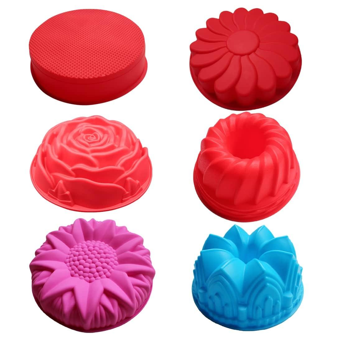 Flower Shaped Silicone Cake Molds