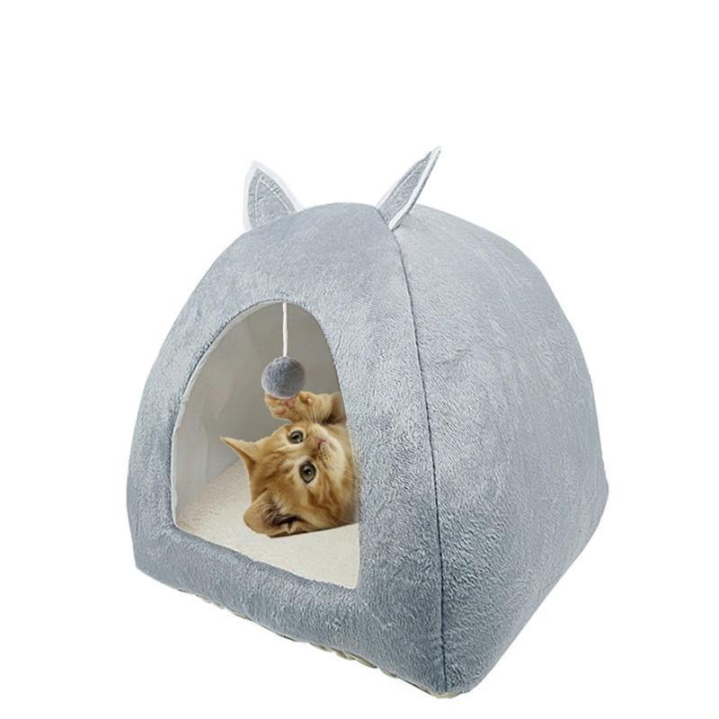 Foldable Cat Bed with Ball - Trendha