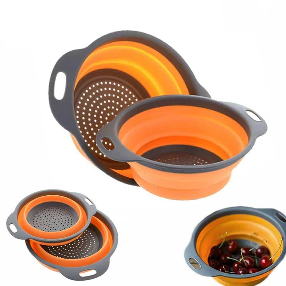 Foldable Round Silicone Colander
