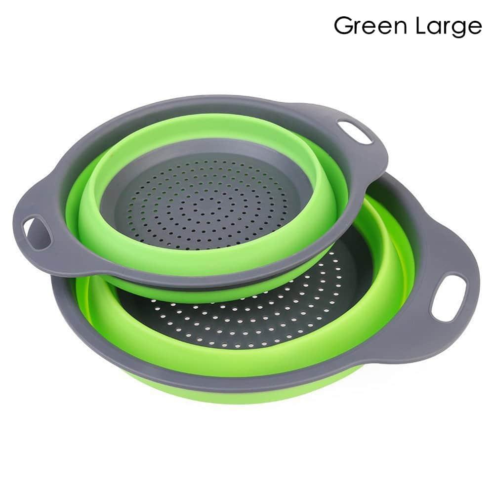 Foldable Round Silicone Colander - Trendha