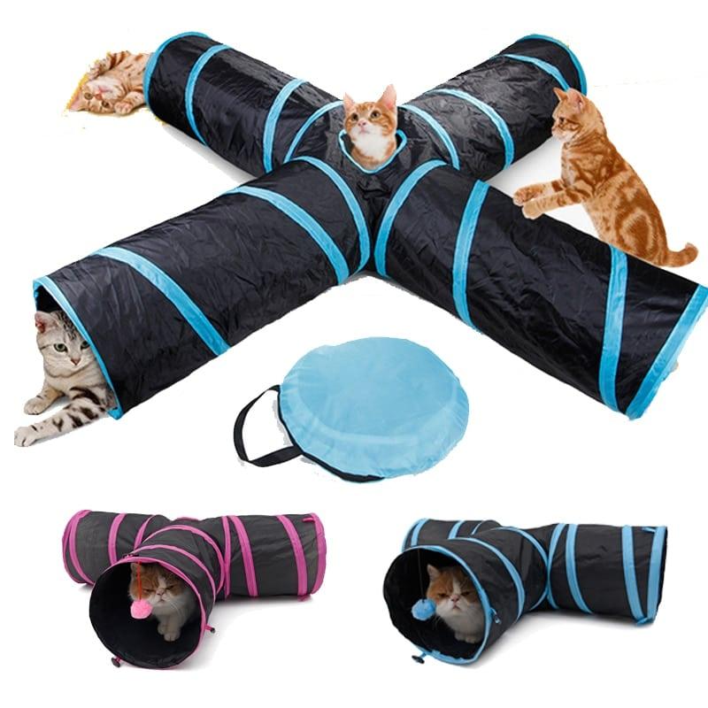 Four Holes Tunnel Toy for Cats - Trendha