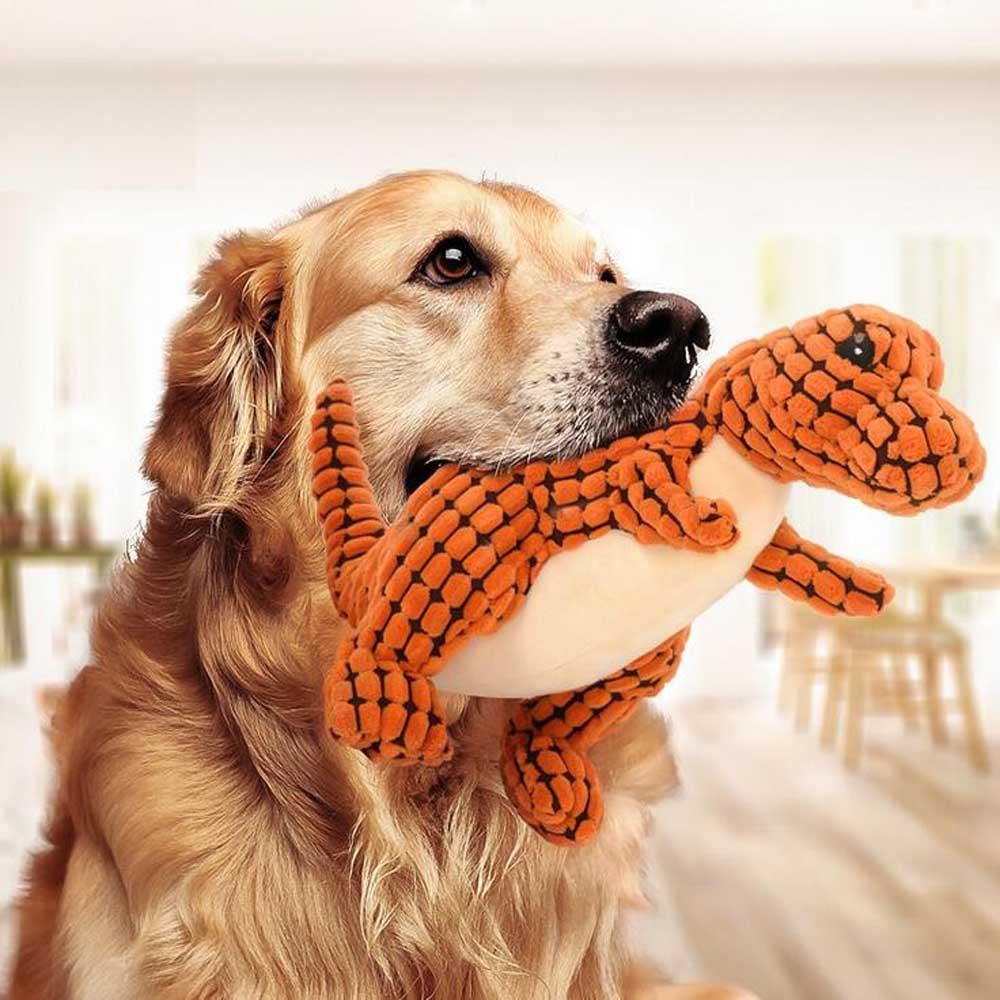 Funny Dinosaur Corduroy Dog's Toy - Trendha