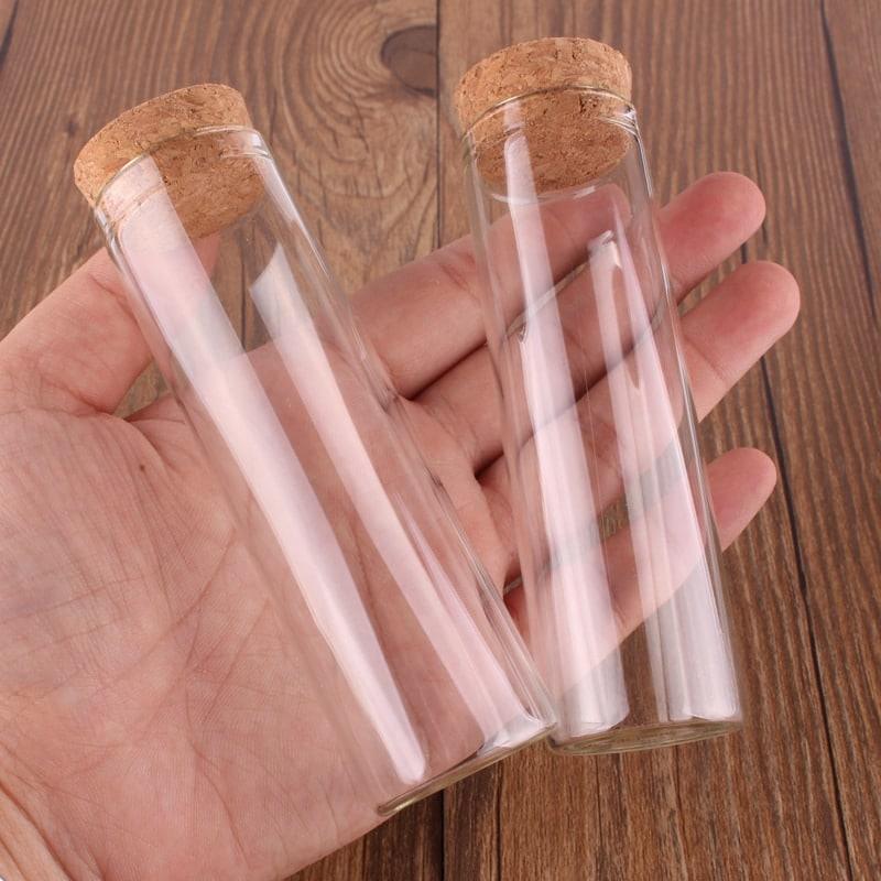 Glass Spice Jar with Cork Stopper 24 Pcs Set - Trendha